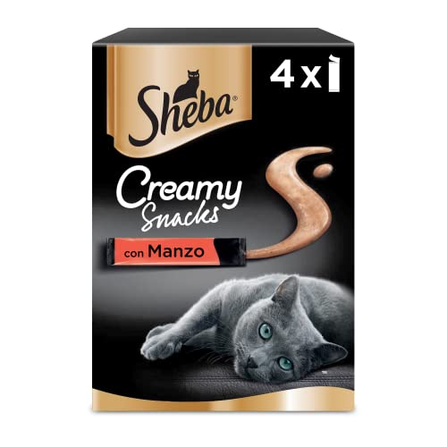 Sheba Creamy Snacks Rind, cremige Snacks für Katzen, 11 Packungen mit je 4 Snacks (insgesamt 44 Snacks) von Sheba