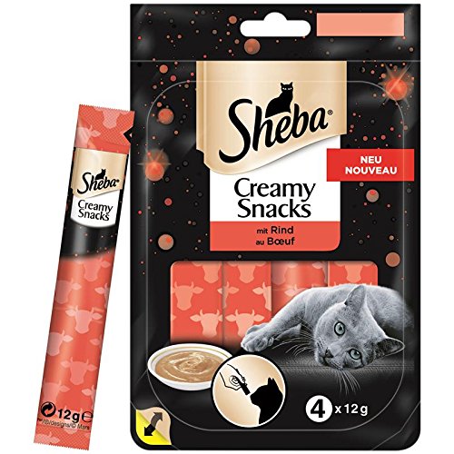 Sheba Creamy Snacks mit Rind 20x 4x12g Katzenfutter von Sheba