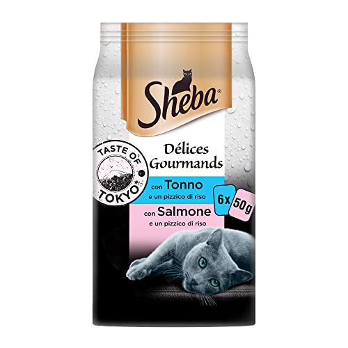 SHEBA Délices Gourmands Frischhaltebeutel, 12 x (6 x 50 g) Taste of Tokio von Sheba