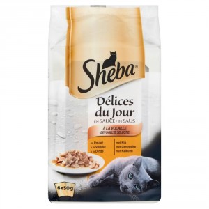 Sheba Delices du Jour Geflügel Variation in Soße für Katzen Multipack (50g) 100 x 50 g von Sheba