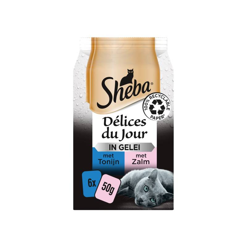 Sheba Délices du jour Thunfisch und Lachs in Gelee - 12 x 50g von Sheba