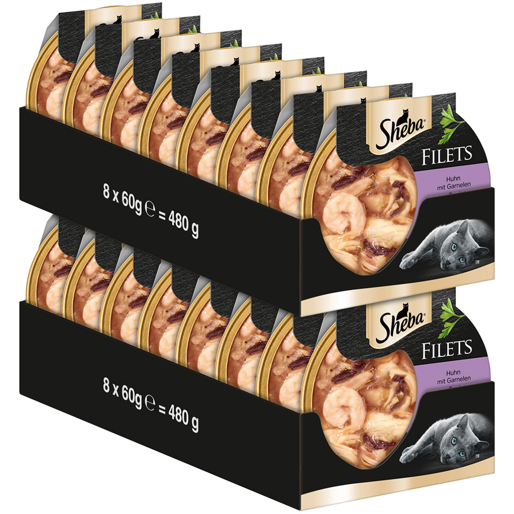 Sheba Filets 16 x 60 g - Huhn mit Garnelen von Sheba