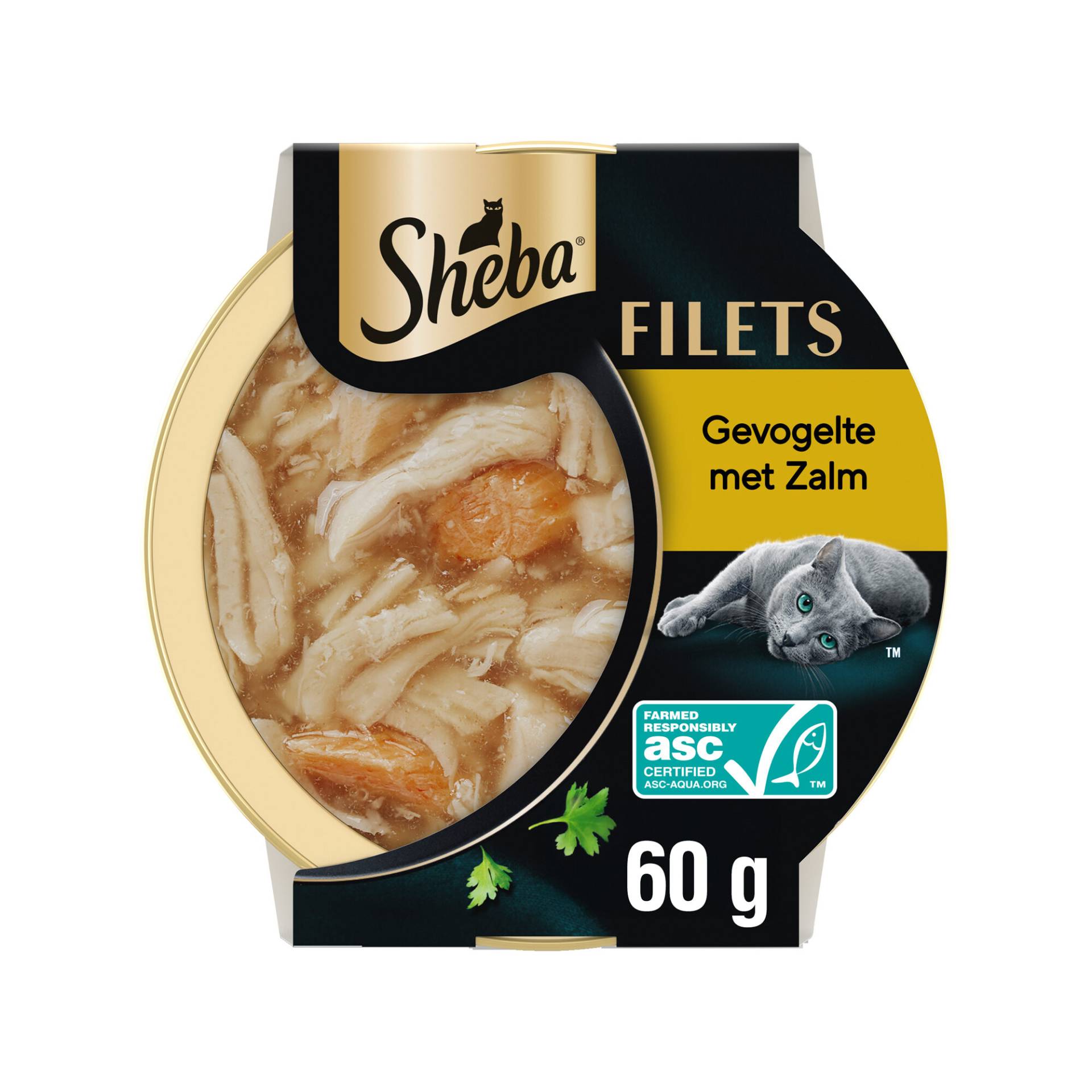 Sheba Filets mit Geflügel und Lachs in Sauce Sheba Filets mit Geflügel und Lachs in Sauce von Sheba