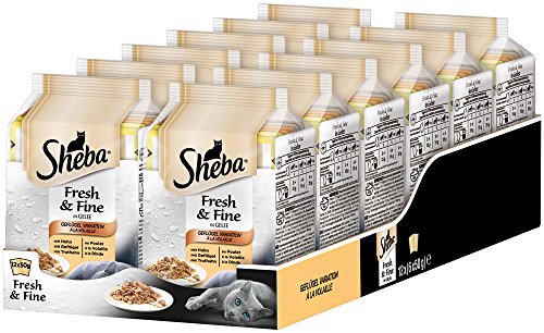 Sheba Fresh & Fine – Nassfutter für Katzen – Im extra kleinen Portionsbeutel - für mehr Variation und Frische, 72 x 50g von Sheba