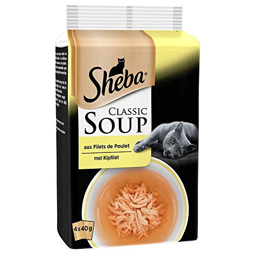 Sheba Hühnerfilet-Suppe für Katzen, 4 x 40 g von Sheba