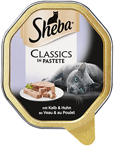 Sheba Katzenfutter Nassfutter Classics in Pastete mit Kalb & Huhn, 1 x 85g Schale von Sheba