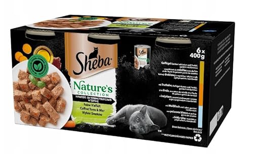 Sheba Katzenfutter Nassfutter Nature's Collection in Pastete Feine Vielfalt 12 Dosen (2 x 6 x 400g) von Sheba