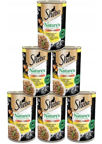 Sheba Katzenfutter Nassfutter Nature's Collection in Sauce mit Huhn und Fischöl, garniert mit Süsskartoffel und grünen Bohnen Feine Vielfalt 6 Dosen (6 x 400g) von Sheba