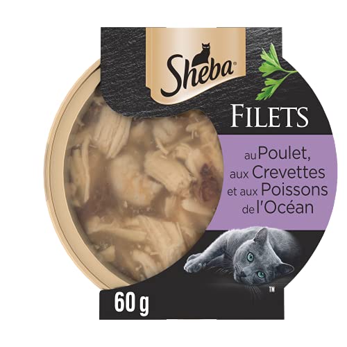 Sheba Les Domes de Shaba, 32 x 60 g, Filets mit Huhn, Garnelen und Meeresfischen von Sheba