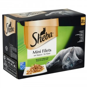 Sheba Mini Filets Selection vom Chef in Sauce Katzen-Nassfutter (Beutel 85 g) 12 x 85 g von Sheba