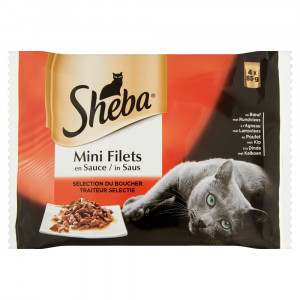 Sheba Mini Filets Traiteur Selection in Sauce Katzen-Nassfutter (Beutel 85 g) 12 x 85 g von Sheba