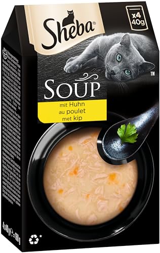 Sheba Multipack Soup - Katzennassfutter im Portionsbeutel - Huhn - 40 x 40g von Sheba