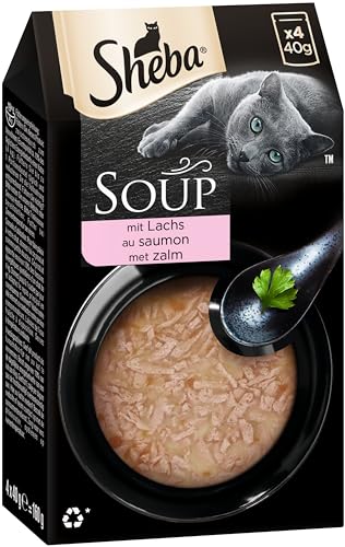 Sheba Multipack Soup - Katzennassfutter im Portionsbeutel - Lachs - 40 x 40g von Sheba