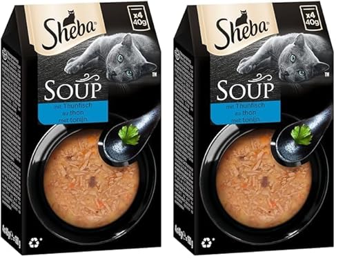 Sheba Multipack Soup - Katzennassfutter im Portionsbeutel - Thunfisch - 40 x 40g (Packung mit 2) von Sheba