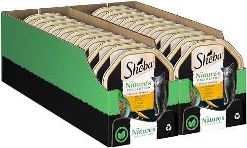 SHEBA Schale Nassfutter für Katzen Nature's Collection in Sauce mit Truthahn 2 x 11 x 85g von Sheba