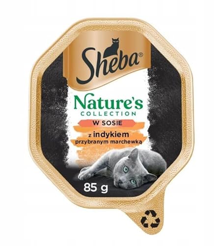 Sheba Nature`s Collection in Sauce - Feinstes Katzennassfutter in der Schale mit Truthahn und Karotten - 22 x 85g von Sheba