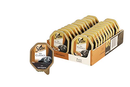 Sheba Paté Classics Katzenfutter mit Wild 22 Dosen à 85 g, 85 g, 1er Pack von Sheba