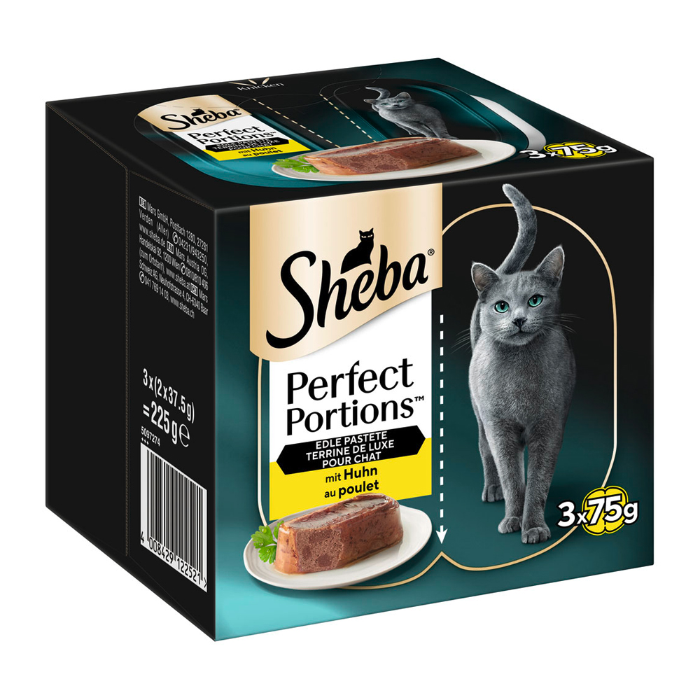 Sheba Perfect Portions 48 x 37,5 g - Pastete mit Huhn von Sheba