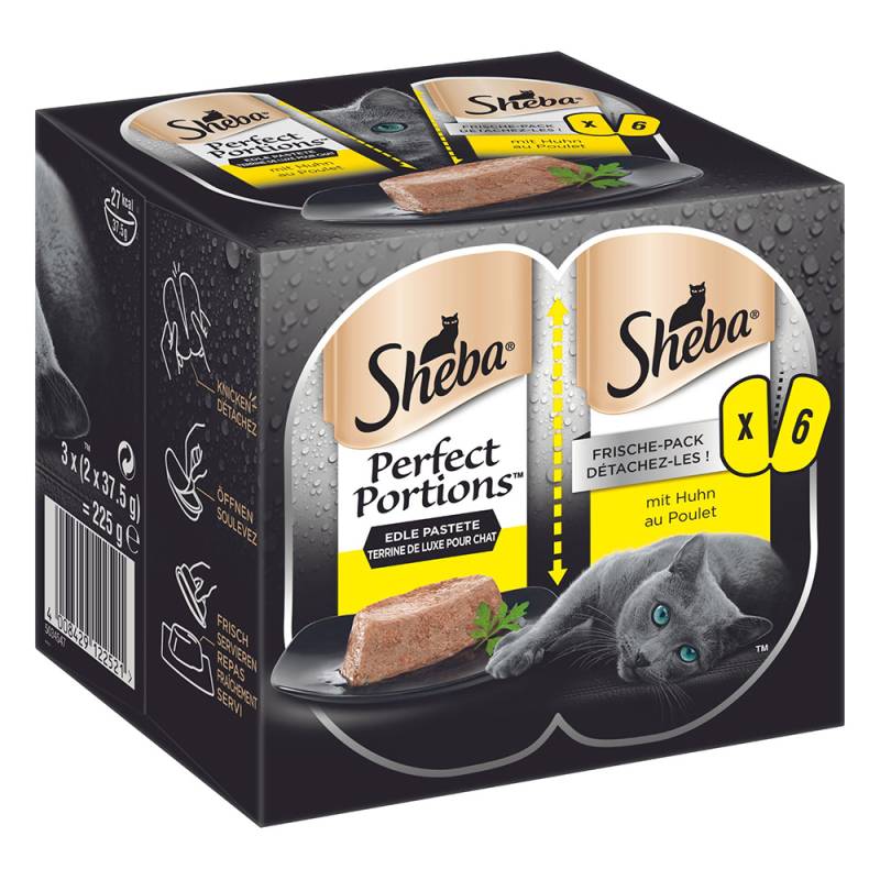 Sheba Perfect Portions 48 x 37,5 g - Pastete mit Huhn von Sheba