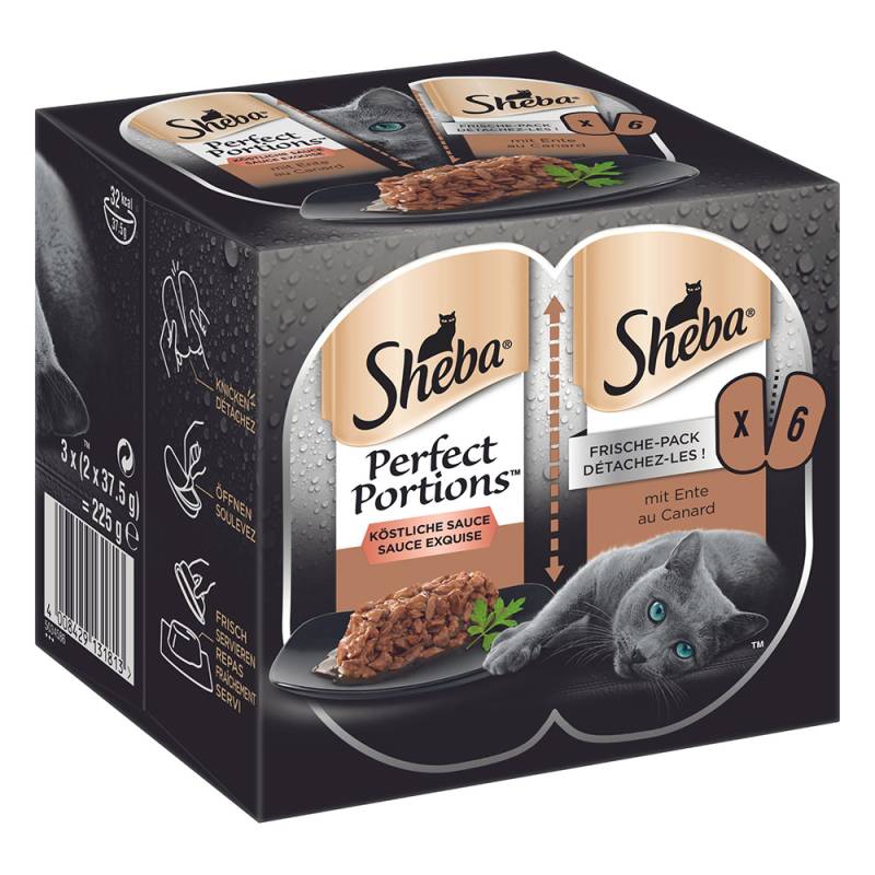 Sheba Perfect Portions 48 x 37,5 g - Sauce mit Ente von Sheba