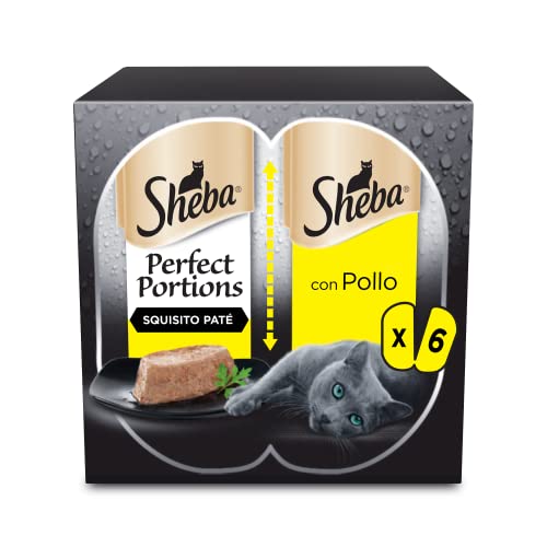 Sheba Perfect Portions Huhn in zarter Pastete, Katzenfutter, 8 Packungen mit je 6 Portionen (insgesamt 48 Portionen) von Sheba