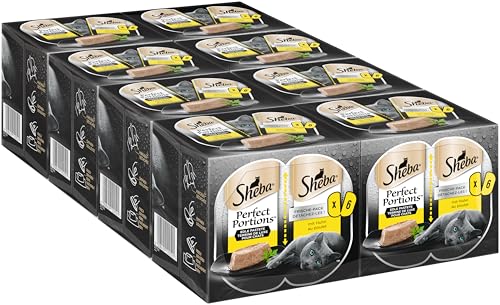 Sheba Perfect Portions Katzen Nassfutter in Schale mit Huhn in Pastete 8x3x(2x37,5g) von Sheba