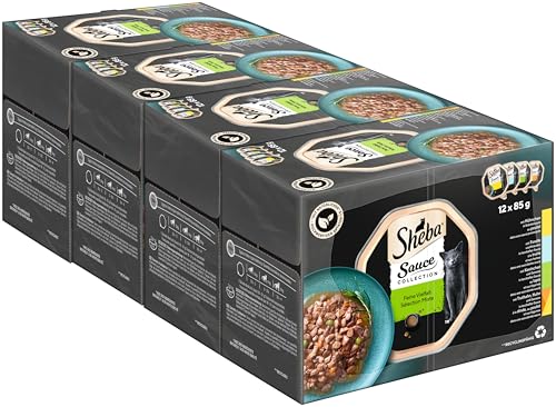 SHEBA Schale Nassfutter Multipack Sauce Collection Feine Vielfalt 6 x 12 x 85g von Sheba