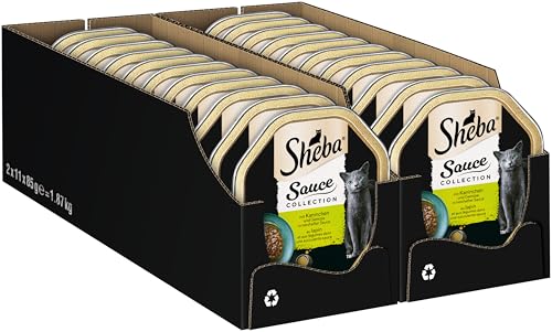 Sheba Sauce Collection Katzen Nassfutter in Schale mit Kaninchen und Gemüse 2x11x85g von Sheba