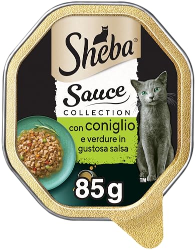 Sheba Sauce Collection in Sauce, Katzenfutter mit Kaninchen und Gemüse in zarter Sauce, 85 g – 22 Schalen von Sheba