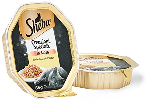 Sheba Sauce Collection in Sauce, Katzenfutter mit Truthahn, Huhn & Gemüse, 22 Schalen à 85 g, insgesamt 1870 g von Sheba