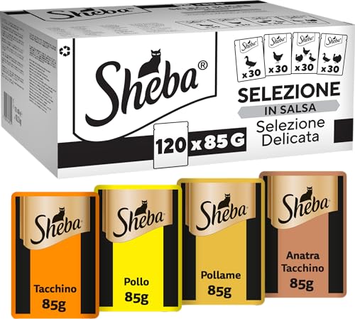 Sheba Selection Katzen Nassfutter im Portionsbeutel Geflügel Variation in Sauce Multipack 120x85g von Sheba