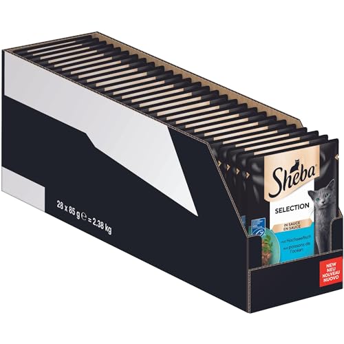 Sheba Selection Katzen Nassfutter im Portionsbeutel mit Hochseefisch (MSC) in Sauce 28x85g von Sheba