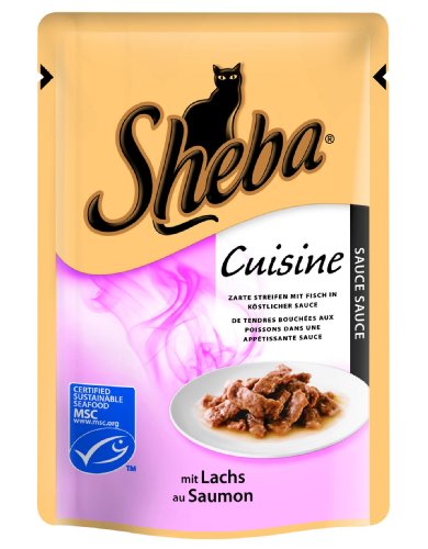 Sheba zarte Streifen mit Lachs in Sauce 12 x 85 g von Sheba