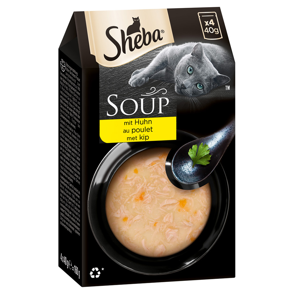 Sparpaket 40 x 40 g Multipack Sheba Classic Soup Frischebeutel - mit Huhn von Sheba