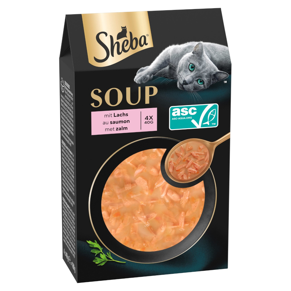 Sparpaket 80 x 40 g Multipack Sheba Classic Soup Frischebeutel - mit Lachs Sparpaket 80 x 40 g Multipack Sheba Classic Soup Frischebeutel - mit Lachs von Sheba