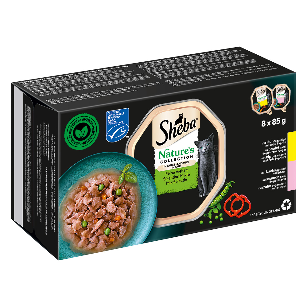 Sparpaket Sheba Nature's Collection in Sauce 64 x 85 g - Feine Vielfalt von Sheba