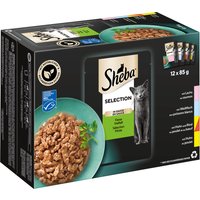 Sparpaket Sheba Varietäten Frischebeutel 48 x 85 g - Selection in Sauce Feine Vielfalt von Sheba