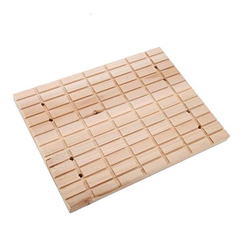 Natürliche Holz Hamster Scratcher Claws Square Grooves Schleifen Kratzbrett Spielzeug für Hamster Hedgehog Chinchilla Rabbit KleintierSpielzeug von Sheens