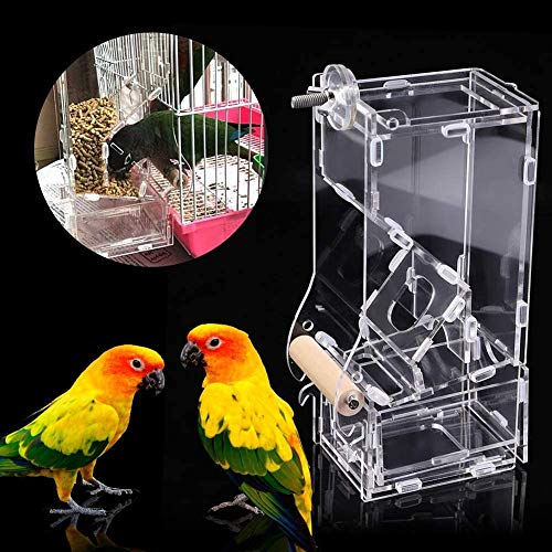 Sheens Acryl Vogel käfig Feeder mit Sitzstangen Keine Verwirrung Pet Vögel Futtersamen Feeder Automatische Futtersystem für Wellensittich Nymphensittich Finch von Sheens