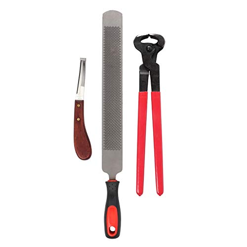 Sheens Horse Farrier Hoof Trim Tool Kit, Pferd Equine Metallscheren Farriers Hoof Nipper Cutter Griff Messer Professionelle Pferde Huf Trimmen Tools von Sheens