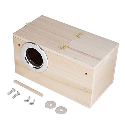 Sheens Vogelzuchtbox, Vogelhäuschen aus Naturholz Kleines Vogelnest für Wellensittich Wellensittich Wellensittich Conure(Right Opening) von Sheens