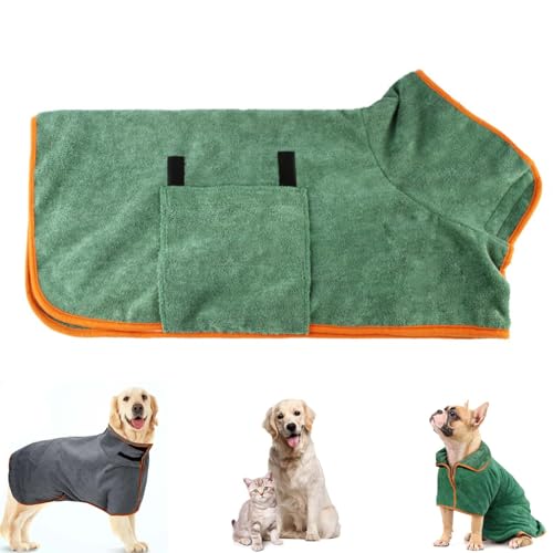 Hundebademantel,Bademantel für Hunde,Hundebademantel aus Mikrofaser,Schnell Trocknend Hunde Bademantel,Hundehandtuch Weich für Große Mittel und Kleine Hunde,Winter Warm Pet Hund Kleidung von Shengruili