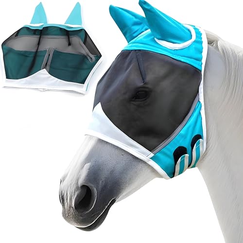 Pferde Fliegenmaske,Fliegenschutz Pferd Cob mit Ohrenschutz,Horse Fly Mask,Fliegenhaube Pferde,Atmungsaktive Moskito Maske Pferde Fliegenmaske,Fliegenschutz Pferd Cob mit Ohrenschutz,Horse Fly Mask,Fliegenhaube Pferde,Atmungsaktive Moskito Maske von Shengruili