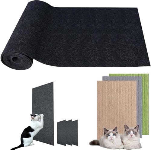 Selbstklebend Kratzmatte Katze,40×200cm DIY Climbing Cat Scratcher,Katzenkratzmatte für Schützt Teppiche,Trimmbare Selbstkleber Kratzwand Katzenkratzbretter,Protect Your Furniture from Claws von Shengruili