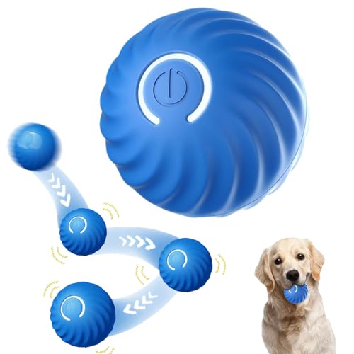 Shengruili Interaktives Hunde Ball Spielzeug,Selbstrollender Ball Hund,Interaktives Hundespielzeug Ball,Intelligente Hundespielzeug Ball,Strapazierfähiger Automatisch Rollender Ball für Welpen von Shengruili