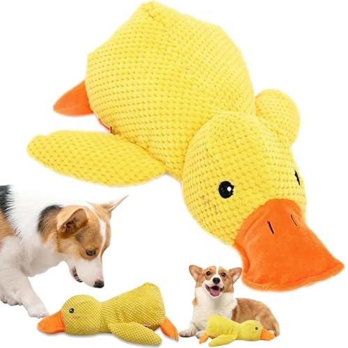 Shengruili Quack-Quack Duck Hundespielzeug,Anti Stress Ente Für Hunde,Süße Spielzeugente Plüsch Antistressente für Hunde,Quietschendes Plüsch-Spielzeug für Kleine Mittlere Große von Shengruili