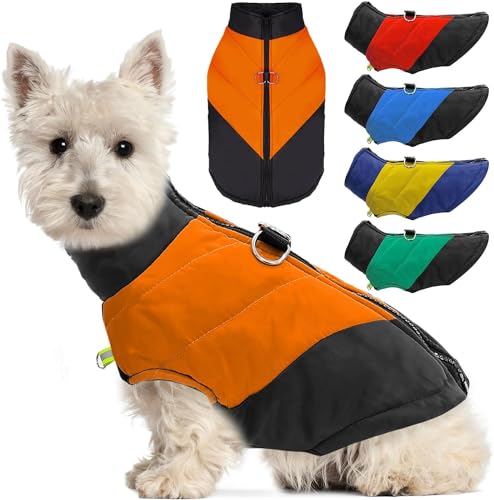 Winter Warm Pet Hund Kleidung,Haustier Kleidung für Kaltes Wetter,Hundemantel Wasserdich,Winterweste Jacken Hundemantel,Haustier Winterkleidung,Warm Gepolstert Welpen Weste von Shengruili