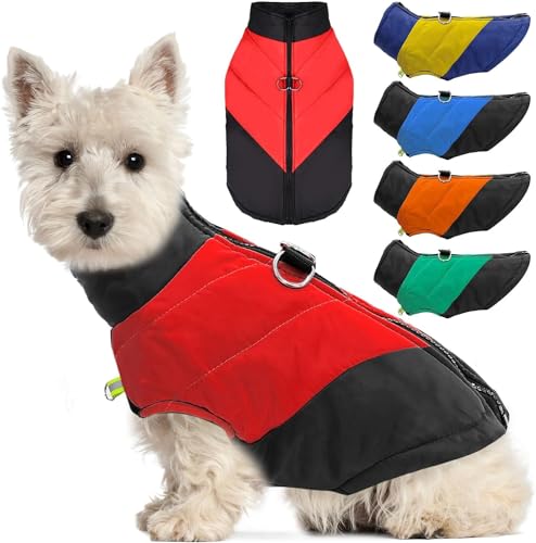 Winter Warm Pet Hund Kleidung,Haustier Kleidung für Kaltes Wetter,Hundemantel Wasserdich,Winterweste Jacken Hundemantel,Haustier Winterkleidung,Warm Gepolstert Welpen Weste von Shengruili