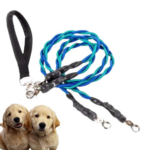 Doppel Bungee Leine, Doppelhund Leine Mit Gepolsterten Griffen, 1. Stufen Trainingswerkzeug, Elastisches Bleiseil, 360 ° Schwenk Ohne Tangles Stoßdämpfertumstier Traktionsseil Für Mittel/große Rassen Doppel Bungee Leine, Doppelhund Leine Mit Gepolsterten Griffen, 1. Stufen Trainingswerkzeug, Elastisches Bleiseil, 360 ° Schwenk Ohne Tangles Stoßdämpfertumstier Traktionsseil Für Mittel/große Rassen von Shenrongtong