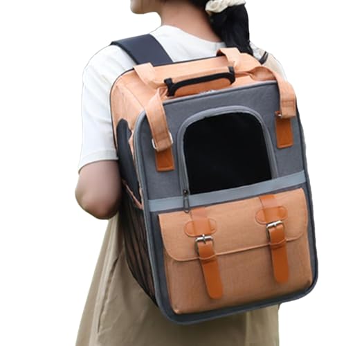 Faltbarer Katzenrucksack, faltbare Haustiertasche, tragbares, belüftetes Design, Reise-Outdoor-Katzen-Rucksack für Spaziergänge, Camping, Radfahren von Shenrongtong